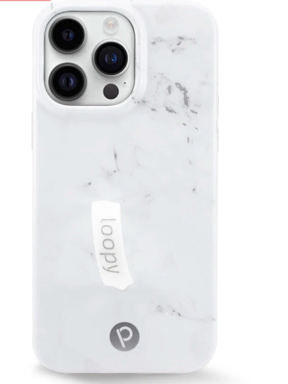 Loopy iPhone 14 Pro Max Case in White Marble